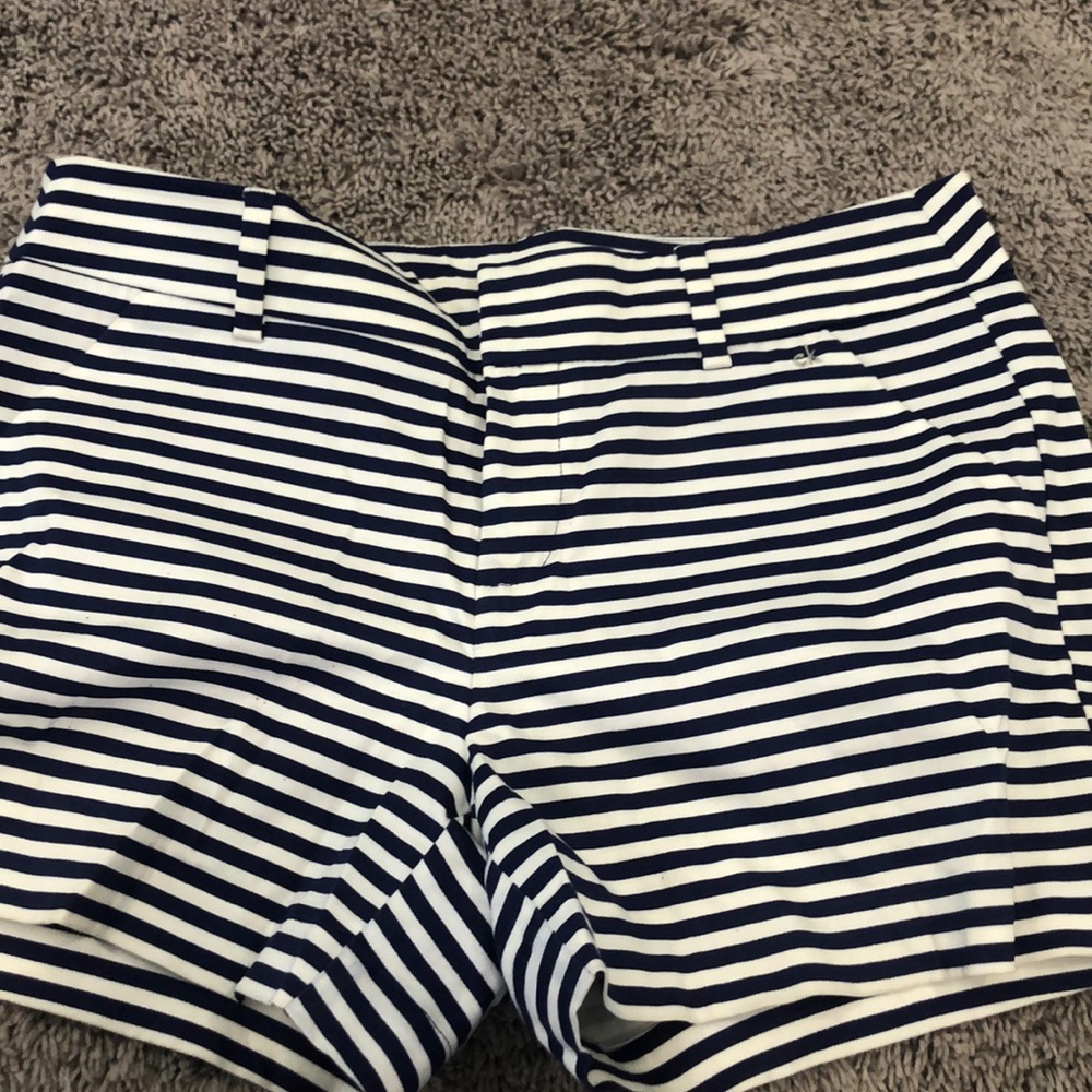 Navy stripe shorts